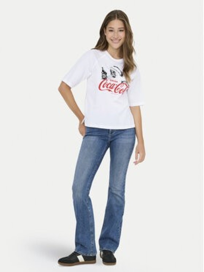 ONLY T-Shirt Coca Cola 15355794 Biały Regular Fit