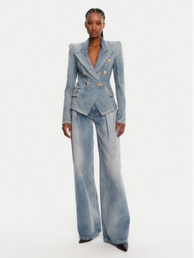 Balmain Marynarka DF0SI509DF17 Niebieski Regular Fit