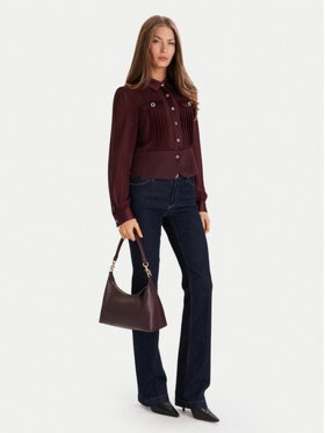 Morgan Koszula 232-CLOCLO Bordowy Regular Fit