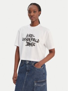 Karl Lagerfeld Jeans T-Shirt B1W17054 Biały Relaxed Fit