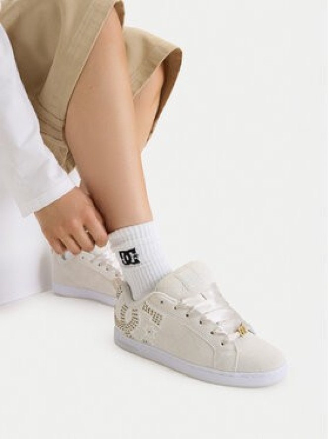 DC Shoes Sneakersy EO-COURT GRAFFIK SE DC01666102 Écru