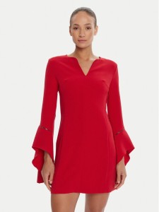 Rinascimento Sukienka koktajlowa CFC0126187003 Czerwony Slim Fit