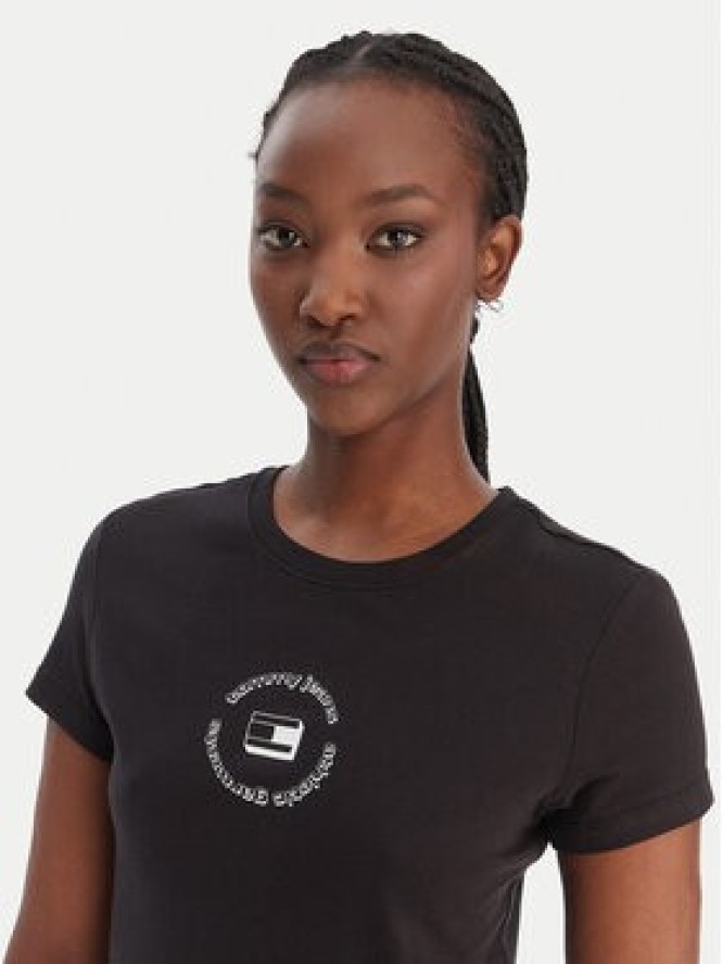 Tommy Jeans T-Shirt DW0DW22273 Czarny Slim Fit