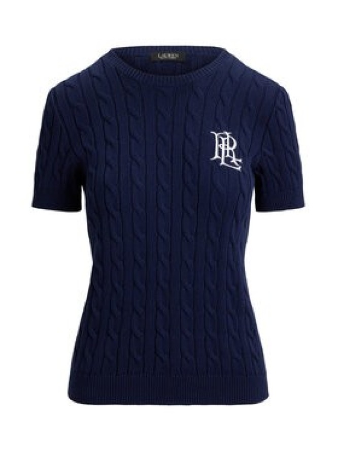 LAUREN RALPH LAUREN Sweter 200P07025001 Granatowy Relaxed Fit