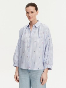 Weekend Max Mara Koszula Gilly 2515111132 Błękitny Relaxed Fit