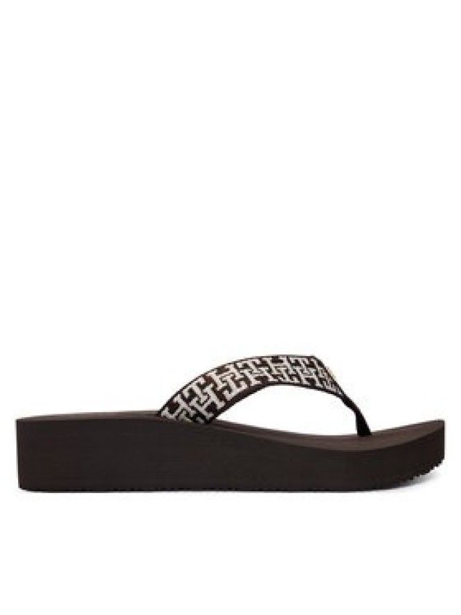 Tommy Hilfiger Japonki Mono Wedge Summer Sandal FW0FW09696 Brązowy