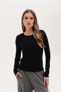 BLUZKA LILIA CZARNA L - Flawless