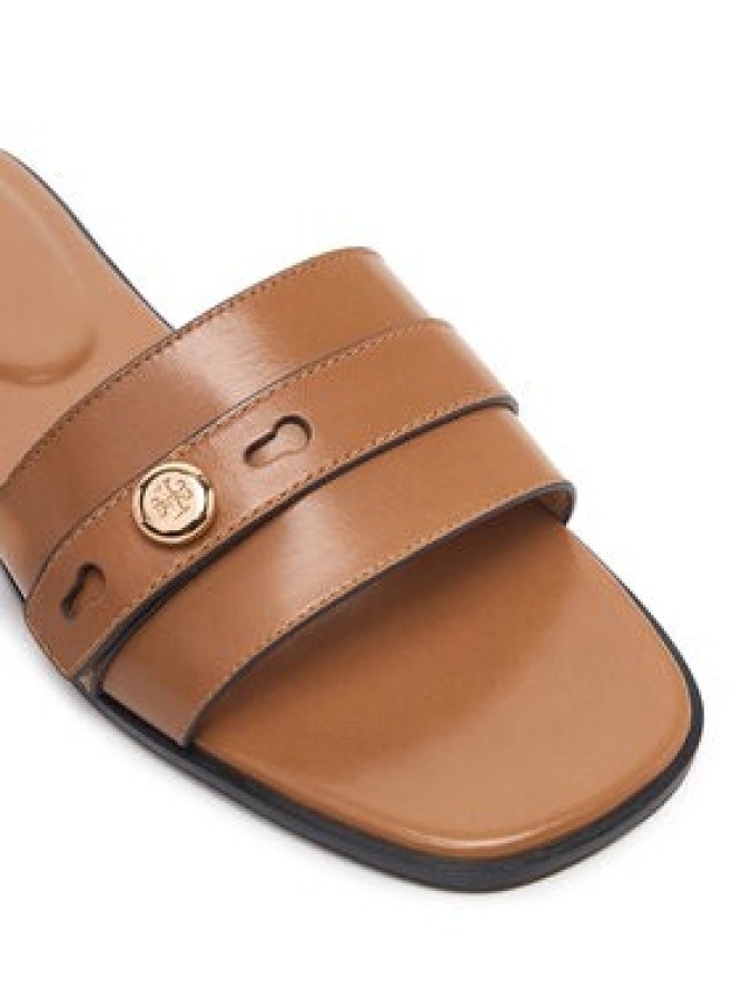 Tory Burch Klapki Romy Slide 183305 Brązowy