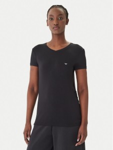 Emporio Armani T-Shirt EW000409 AF19024 UC001 Czarny Regular Fit