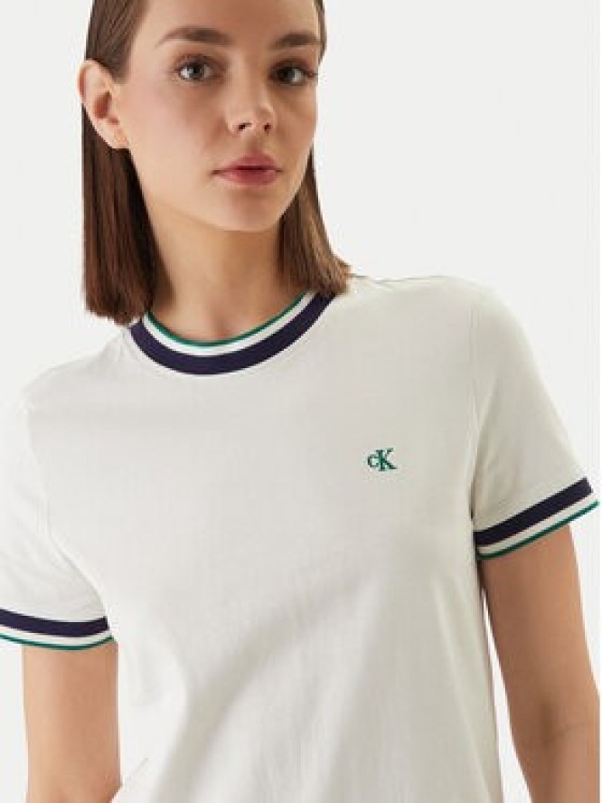 Calvin Klein Jeans Sukienka codzienna LV047F248G Biały Relaxed Fit