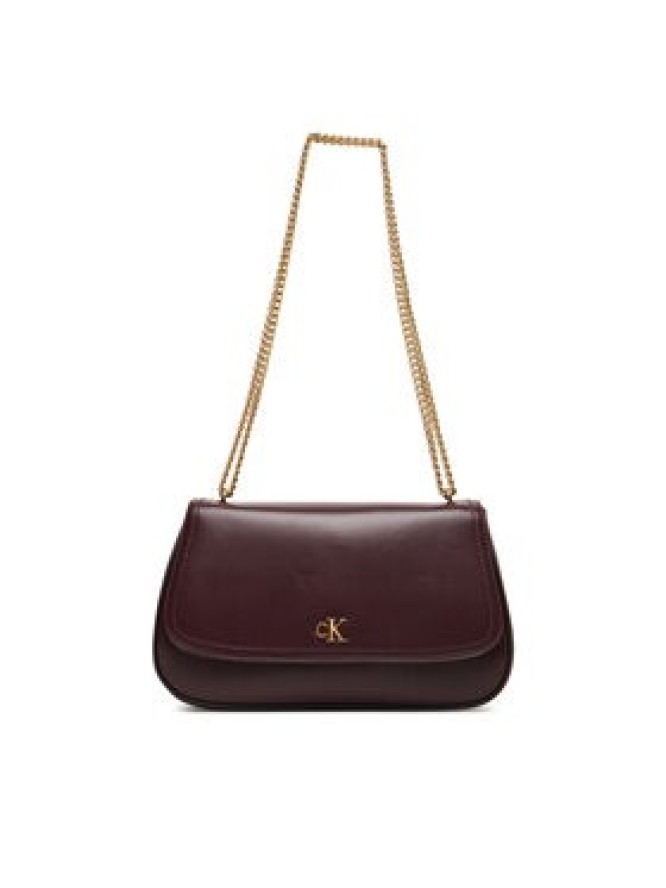 Calvin Klein Torebka Ck Convertible Chain Medium Bag LV04F3171G Bordowy