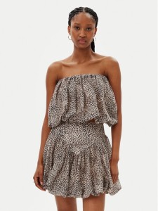 Bardot Bluzka Lissett Printed 59795TB Brązowy Relaxed Fit