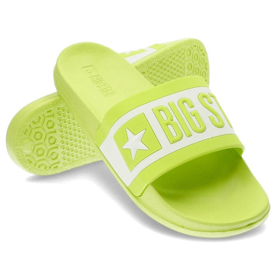 Zielone Klapki Big Star Wodoodporne Buty Damskie