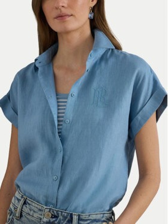LAUREN RALPH LAUREN Koszula 200874259011 Błękitny Relaxed Fit