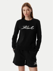 KARL LAGERFELD Bluza B2W20010 Czarny Regular Fit