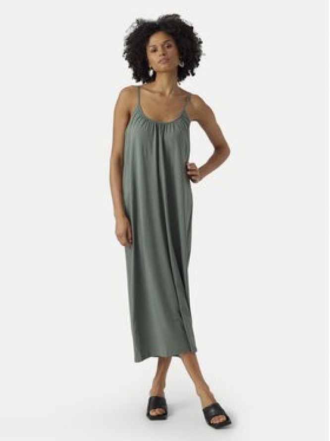 Vero Moda Sukienka letnia Luna 10286077 Zielony Regular Fit