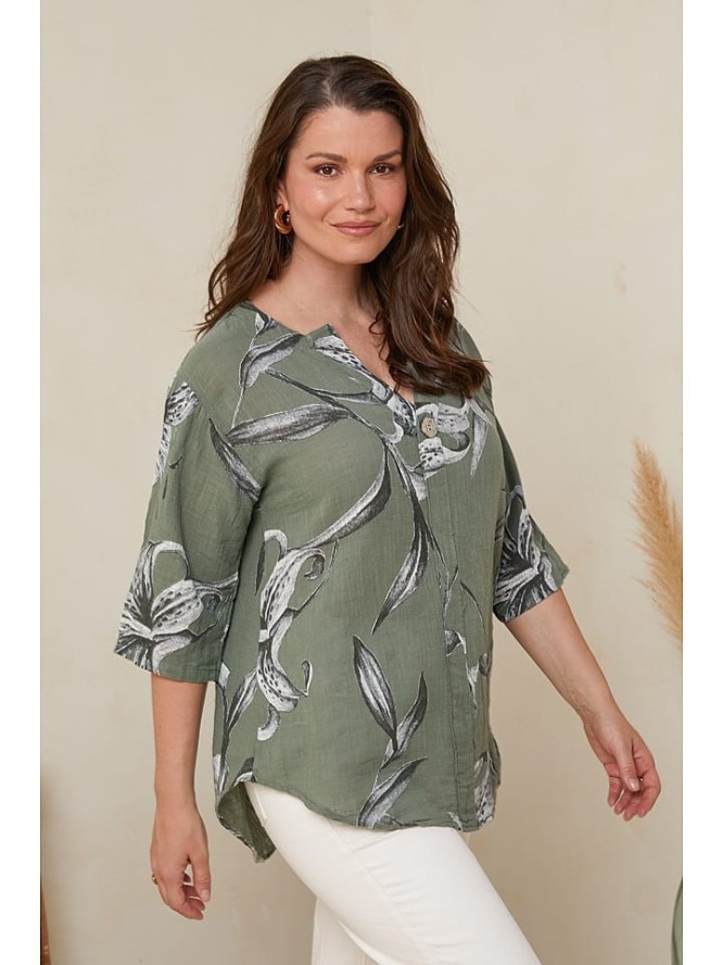 Curvy Lady Bluzka w kolorze khaki rozmiar: 48/50