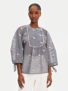 Munthe Bluzka Pristina 252102525224 Granatowy Loose Fit