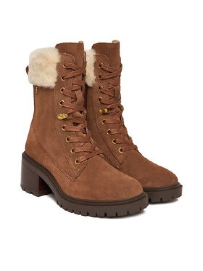 Tommy Hilfiger Trzewiki Th Shearling Lace Up Boot FW0FW08999 Brązowy