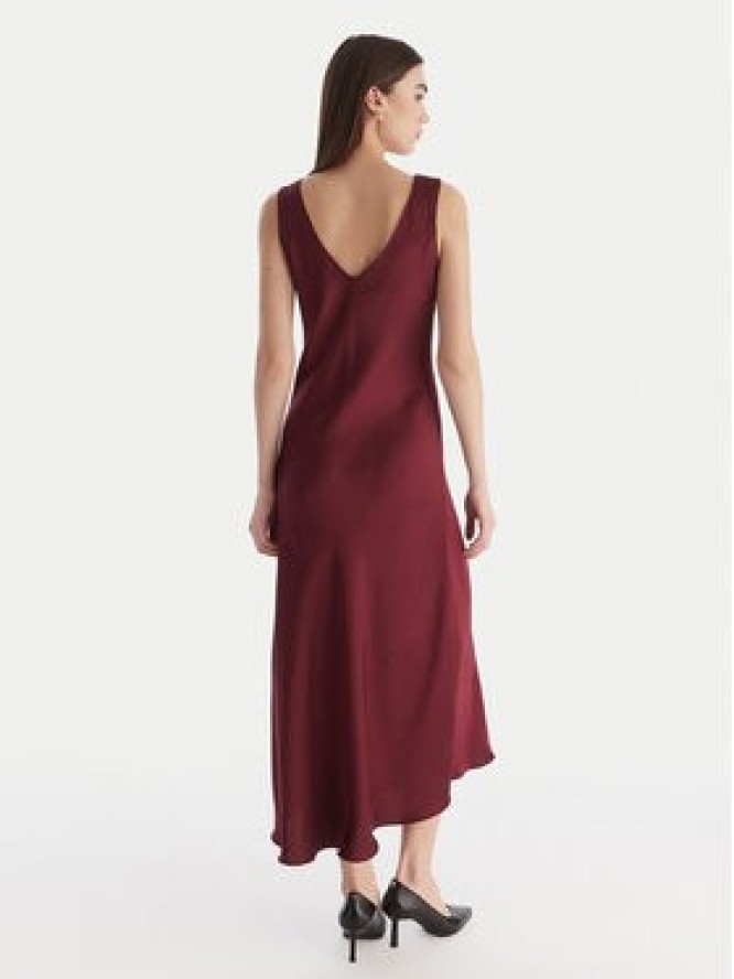 ViCOLO Sukienka koktajlowa TF0247 Bordowy Regular Fit