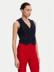 Fracomina Kamizelka FR25SJ5024D46093 Granatowy Slim Fit