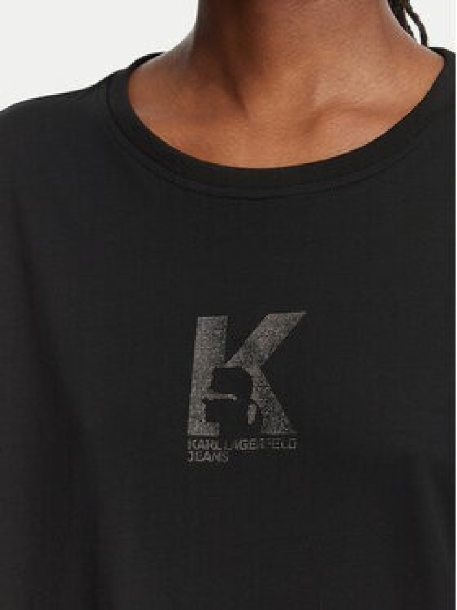 Karl Lagerfeld Jeans T-Shirt B3W17018 Czarny Regular Fit