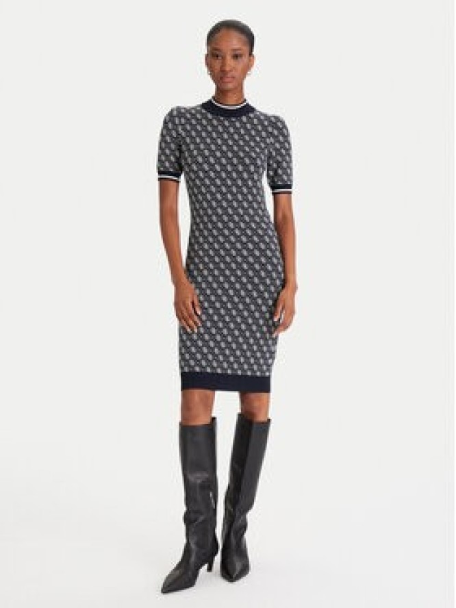 Guess Sukienka dzianinowa W3YK39 Z37K0 Granatowy Regular Fit