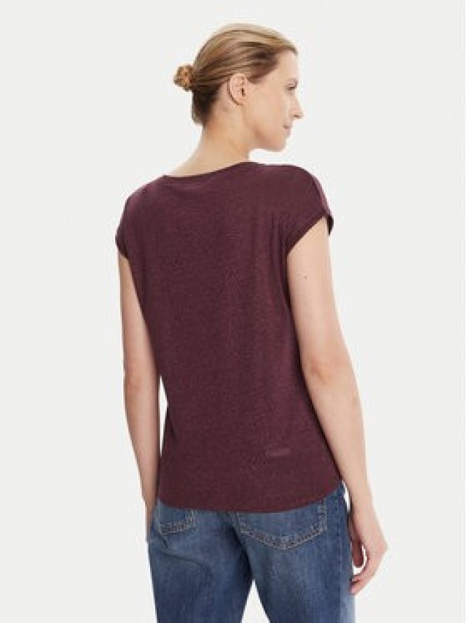 ONLY T-Shirt Silvery 15136069 Bordowy Loose Fit