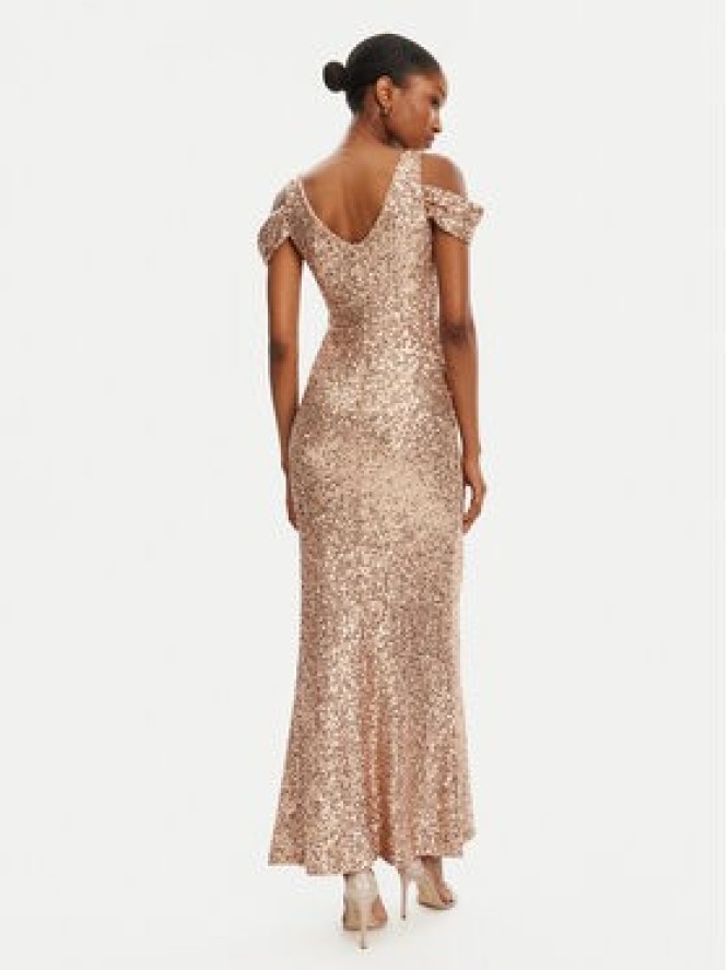 Rinascimento Sukienka wieczorowa CFC0122589003 Złoty Regular Fit