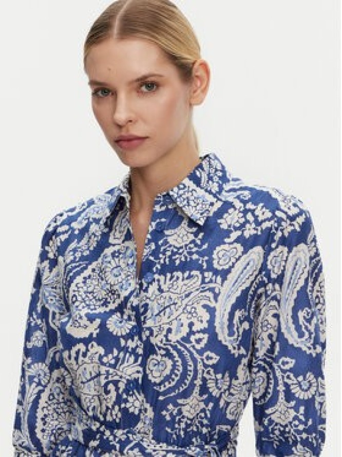 Luisa Spagnoli Sukienka koszulowa Pandoro 542129 Niebieski Regular Fit