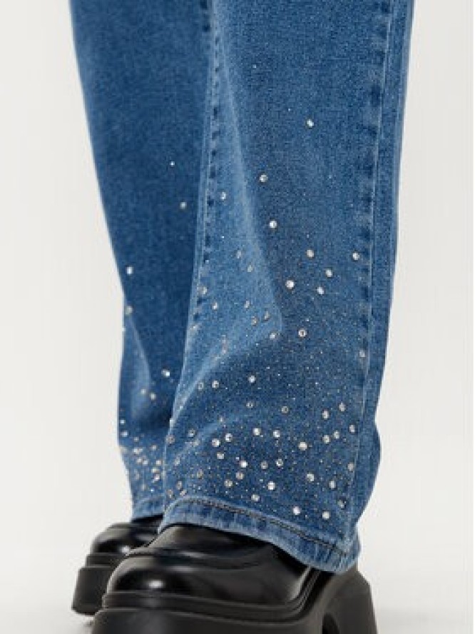 Pieces Jeansy 17153496 Niebieski Straight Fit
