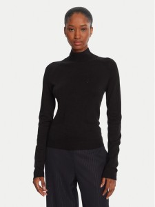 LOLA CASADEMUNT Golf LF2515007 Czarny Regular Fit