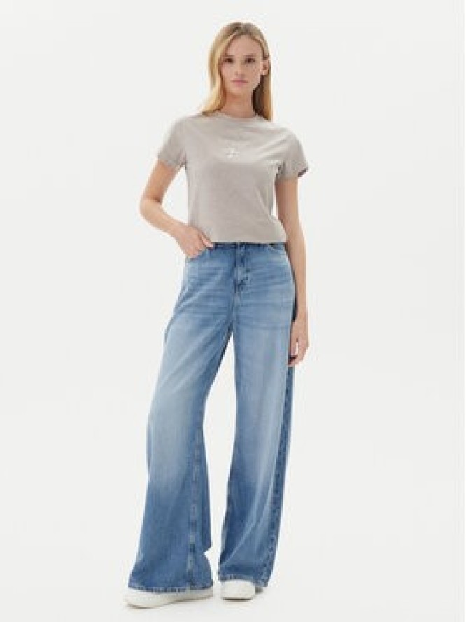 Guess T-Shirt V4YI21 KCDH1 Szary Slim Fit