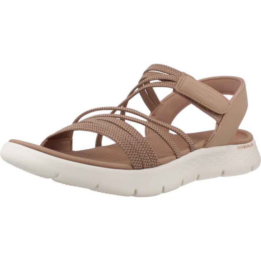 Sandały SKECHERS GO WALK FLEX Brązowy