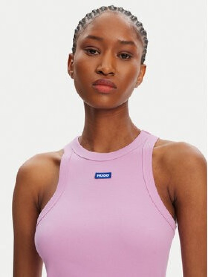 HUGO Top 50508857 Różowy Slim Fit