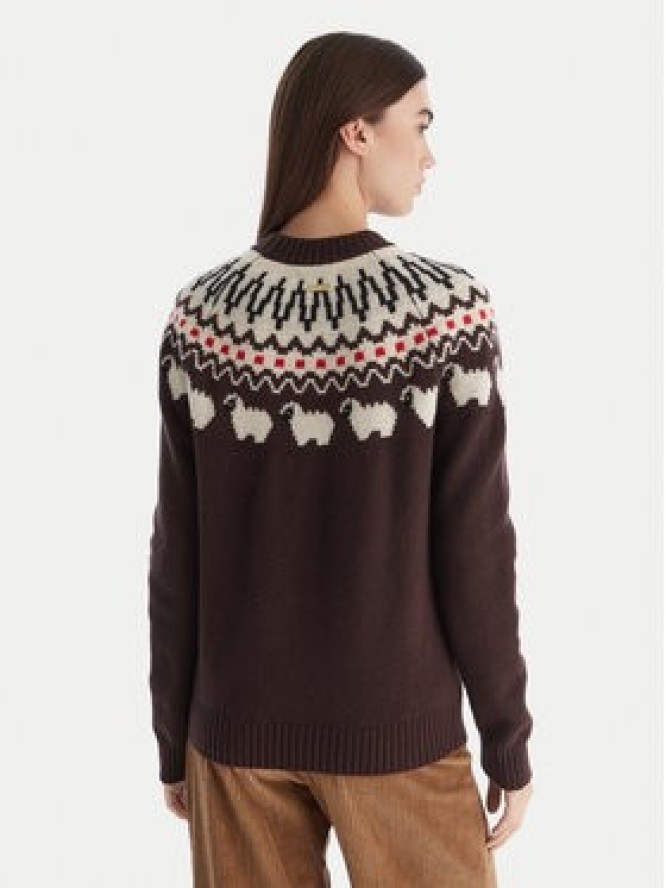 Hunter Sweter Ashie HARW0074251 Brązowy Regular Fit