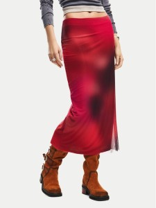 Desigual Spódnica ołówkowa Asmee 26SWFK02 Czerwony Slim Fit