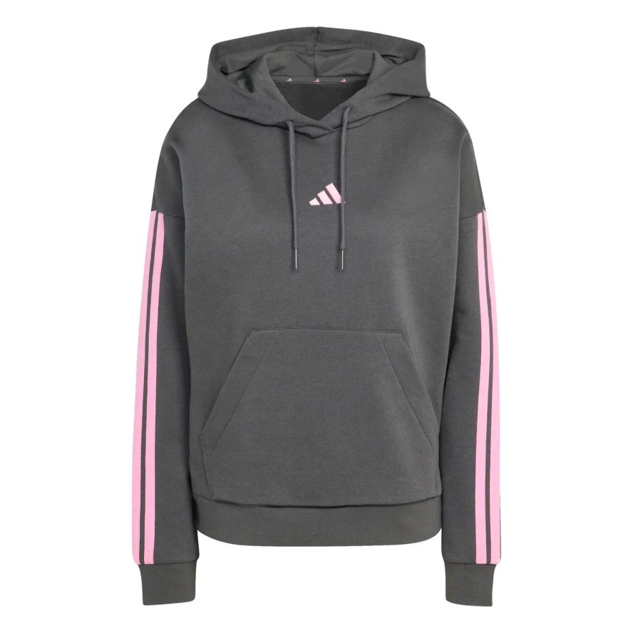 Bluza damska z kapturem adidas Essentials 3-stripes Fleece