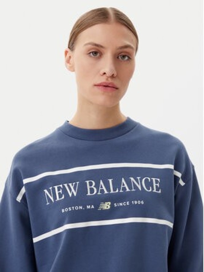 New Balance Bluza Athletics Nautical Lobster WT51923 Niebieski Oversize