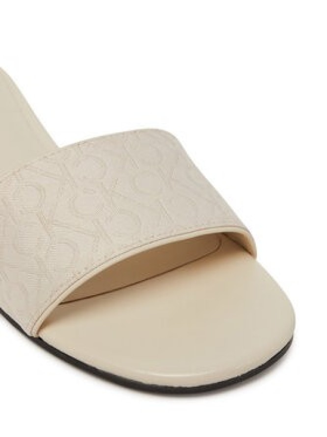 Calvin Klein Klapki Flat Slide Jacq HW0HW02388 Écru