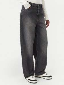 Billabong Jeansy Holly Baggy Mid EBJDP03011 Czarny Wide Leg