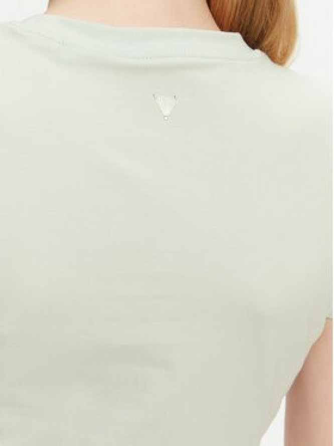 Guess T-Shirt W5GI07 J1314 Turkusowy Slim Fit