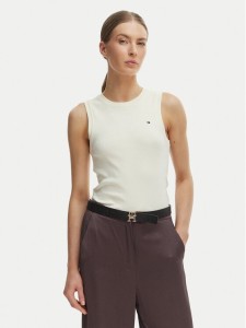 Tommy Hilfiger T-Shirt WW0WW49250 Écru Slim Fit