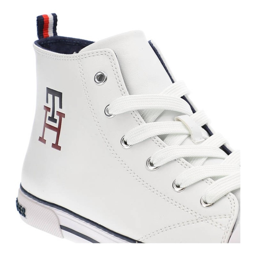 Trampki damskie Tommy Hilfiger, cholewka z materiału syntetycznego sznurowane wysoka cholewka tekstylne wnętrze, sznurowane, T3X9-32452-1355100