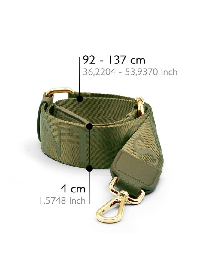 ATELIERS SAINT GERMAIN Pasek w kolorze khaki do torebki - dł. 137 cm rozmiar: onesize