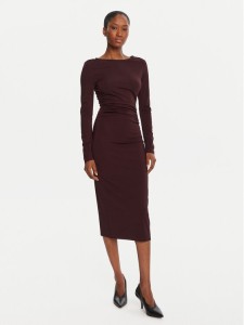 KAOS Sukienka koktajlowa Abiti RI1MA002 4005 Bordowy Slim Fit