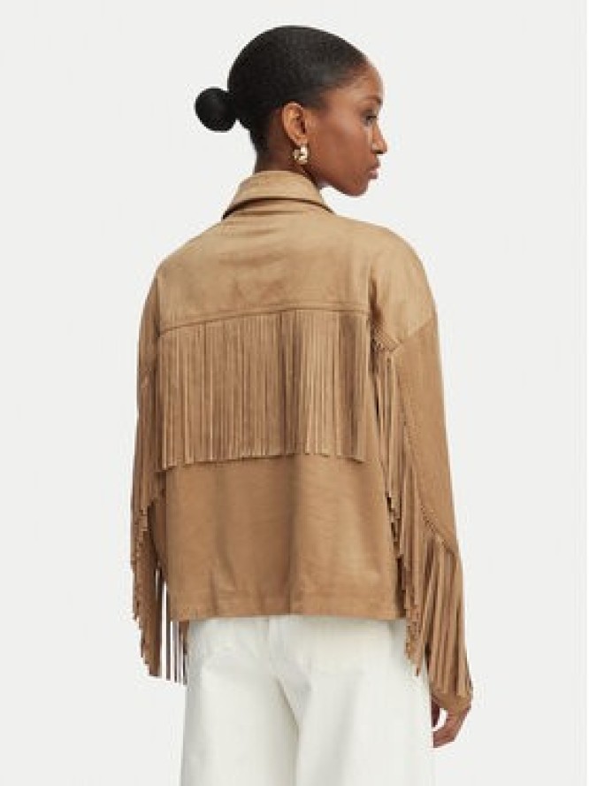 Guess Kurtka z imitacji skóry W6GL45 W2466 Brązowy jasny Regular Fit