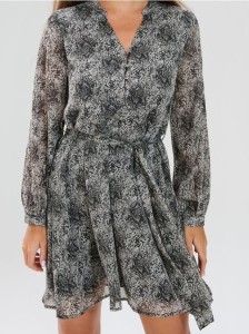 Sukienka w zwierzęcy wzór - wielobarwny