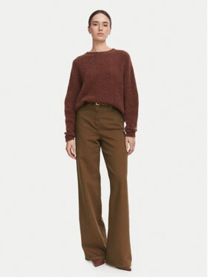 Marella Jeansy Zaffo 2623136075 Brązowy ciemny Wide Leg