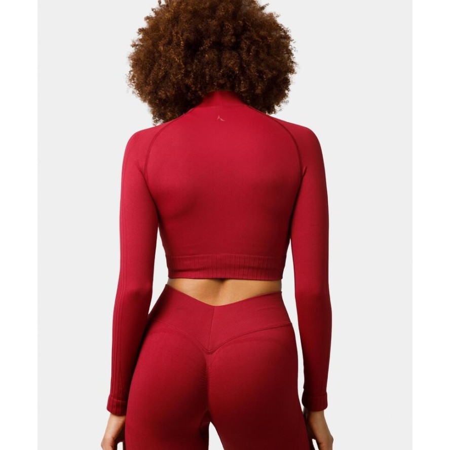 Longsleeve rozpinany Carpatree Elite czerwony